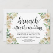 Neutral Spring Post Wedding Brunch Invitation Kaar Kaart (Voorkant)