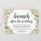 Neutral Spring Post Wedding Brunch Invitation Kaar Kaart (Voorkant / Achterkant)