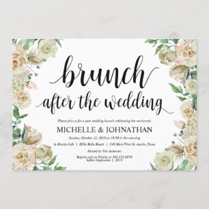 Neutral Spring Post Wedding Brunch Invitation Kaar Kaart