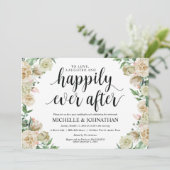 Neutral Spring Post Wedding Brunch Invitation Kaar Kaart (Staand voorkant)