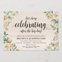 Neutral Spring Post Wedding Brunch Invitation Kaar