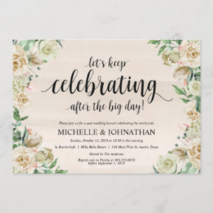 Neutral Spring Post Wedding Brunch Invitation Kaar Kaart