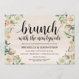Neutral Spring Post Wedding Brunch Uitnodigingskaa Kaart