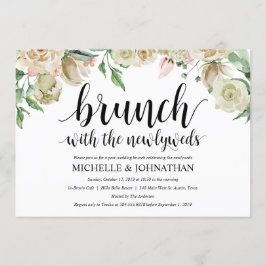 Neutral Spring Post Wedding Brunch Uitnodigingskaa Kaart