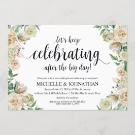 Neutral Spring Post Wedding Brunch Uitnodigingskaa Kaart