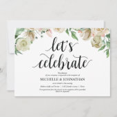 Neutral Spring Wedding Receptie Uitnodiging Kaart (Voorkant)