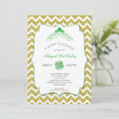 NEUTRAL St Patrick's Day Baby shower Gold glitter Kaart (Staand voorkant)