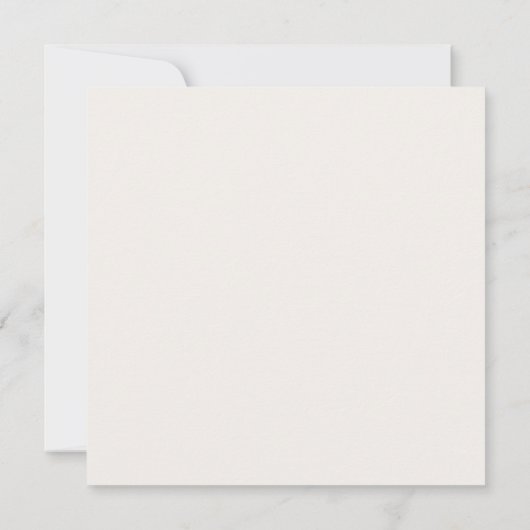 Neutral Stone Square Wedding Invitation Kaart (Achterkant)