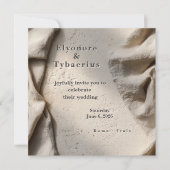 Neutral Stone Square Wedding Invitation Kaart (Voorkant)