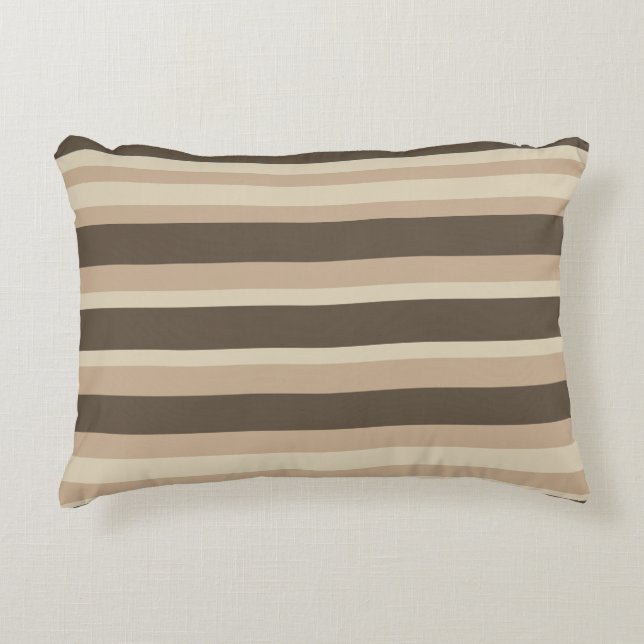 Neutral striped  accent kussen (Voorkant)