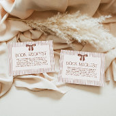 Neutral Striped Bow Books for Baby Informatiekaartje