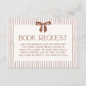 Neutral Striped Bow Books for Baby Informatiekaartje (Voorkant)