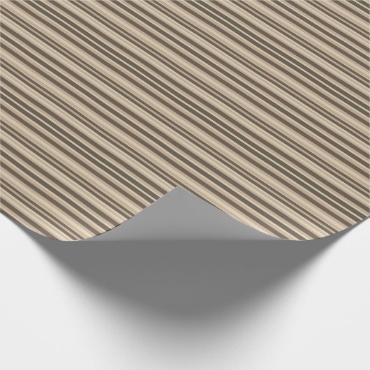 Neutral striped  cadeaupapier (Hoek)