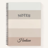 Neutral Stripes Design Spiral Notitieboek (Voorkant)