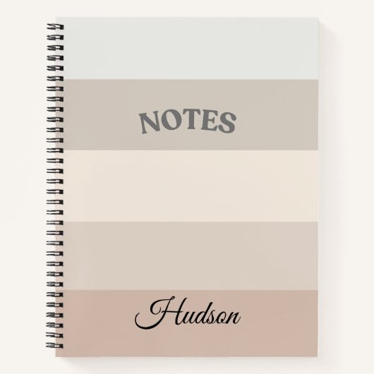 Neutral Stripes Design Spiral Notitieboek (Voorkant)