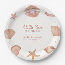 Neutral Summer Ocean Seashell Pearl Baby shower