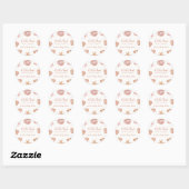 Neutral Summer Ocean Seashell Pearl Baby shower Ronde Sticker (Vel)