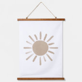 Neutral Sun Boho Nursery Decor Hangend Wandkleed (Voorkant)