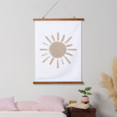 Neutral Sun Boho Nursery Decor Hangend Wandkleed (Slaapkamer)