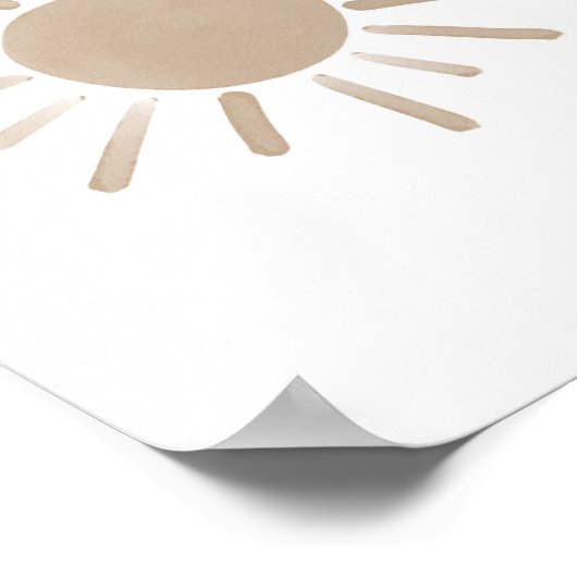 Neutral Sun Boho Nursery Decor Poster (Hoek)