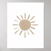 Neutral Sun Boho Nursery Decor Poster (Voorkant)