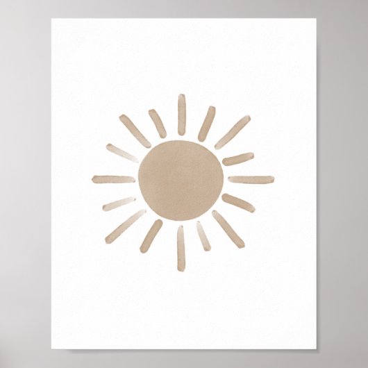 Neutral Sun Boho Nursery Decor Poster (Voorkant)