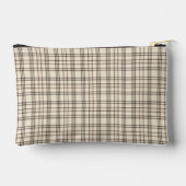 Neutral Tan and Beige Fine Tartan Etui (Achterkant)