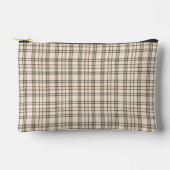 Neutral Tan and Beige Fine Tartan Etui (Voorkant)