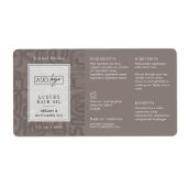 Neutral Tan Bohemian Logo 2OZ Dropper Bottle Etiket (Voorkant)