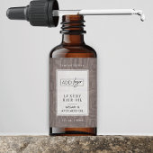 Neutral Tan Bohemian Logo 2OZ Dropper Bottle Etiket