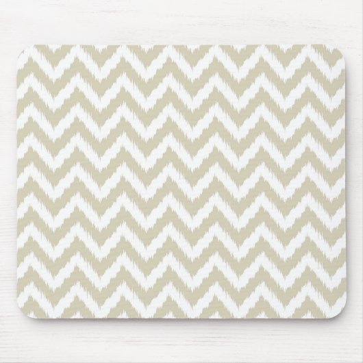 Neutral Tan Chevron Pattern Muismat (Voorkant)