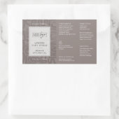 Neutral Taupe Beige Boho Logo 4OZ Cosmetic Bottle Rechthoekige Sticker (Tas)