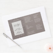 Neutral Taupe Beige Boho Logo 4OZ Cosmetic Bottle Rechthoekige Sticker (Envelop)