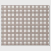 Neutral Taupe Christmas Plaid Pattern Cadeaupapier (Vlak)