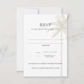Neutral Taupe Palm Tree Response Kaart (Voorkant)