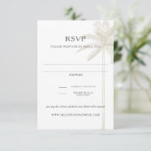 Neutral Taupe Palm Tree Response Kaart (Staand voorkant)