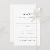 Neutral Taupe Palm Tree Response Kaart (Voorkant / Achterkant)