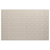 Neutral Taupe White Bunny Rabbit Medallion Design Stof (Yard (91,4 cm))