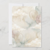 Neutral Teddy Bear Baby Shower flower Green Kaart (Achterkant)