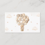 Neutral Teddy Bear Baby shower Luier Raffle Informatiekaartje (Achterkant)