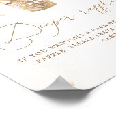 Neutral Teddy Bear Baby shower Luier Raffle Poster (Hoek)