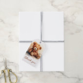 Neutral Teddy Bear Baby Shower Thank You Cadeaulabel (Met Touw)