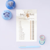 Neutral Teddy Bear Baby Traits Spel Flyer (Enkel)