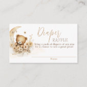 Neutral Teddy Bear Luier Raffle Kaart (Voorkant)