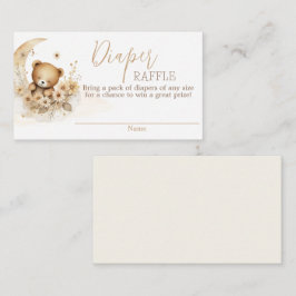 Neutral Teddy Bear Luier Raffle Kaart