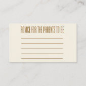 Neutral Teddy Gender Reveal-Advice Kaart (Achterkant)