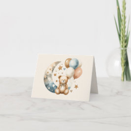 Neutral Teddy Gender Reveal - Dankjewel Kaart