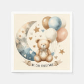 Neutral Teddy Gender Reveal - Servetten (Voorkant)