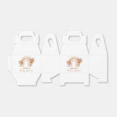 Neutral Terracotta Boho Regenboog Bloemen Baby sho Bedankdoosjes (Uitgevouwen)