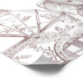 Neutral Toile Baby shower Welkomstbord Poster (Hoek)